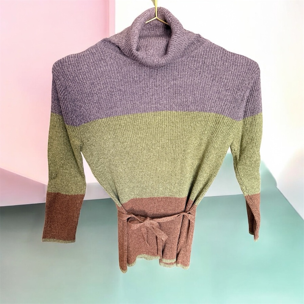 Norton Petites Silk & Cotton  Turtleneck Sweater Sz. S EUC